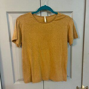 Gold Top/Tee by White Stage, Short Sleeve